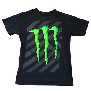 Vintage Y2K Monster Energy T-Shirt Men’s Small Grunge Motocross Punk
